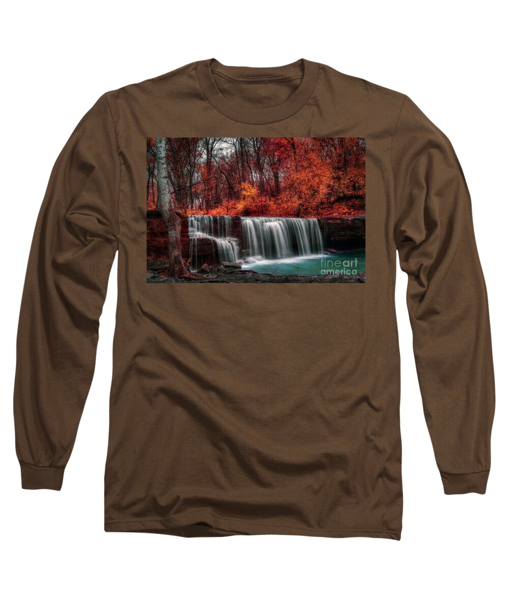 Waterfall Long Sleeve T-Shirt featuring the photograph Hidden Falls #2 by Bill Frische