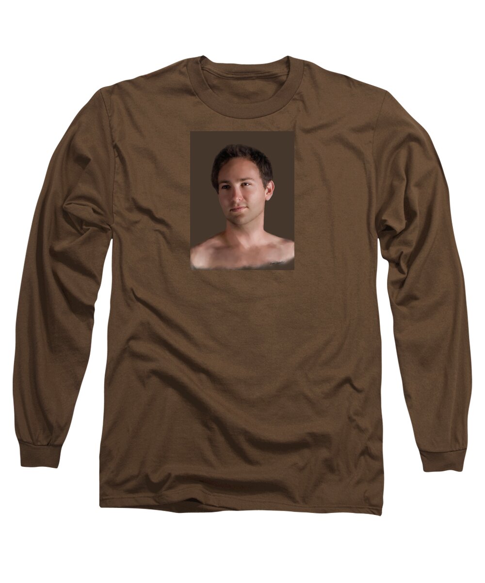 Portrait. Man Long Sleeve T-Shirt featuring the digital art Untitled #3 by Diane Chandler