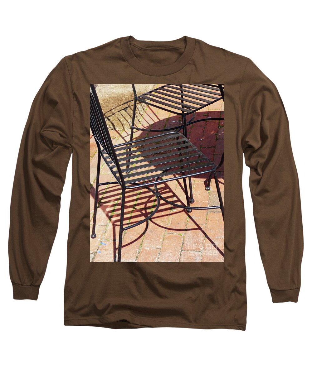 Still Life Long Sleeve T-Shirt featuring the photograph Chair Shadows 300 by Sharon Williams Eng