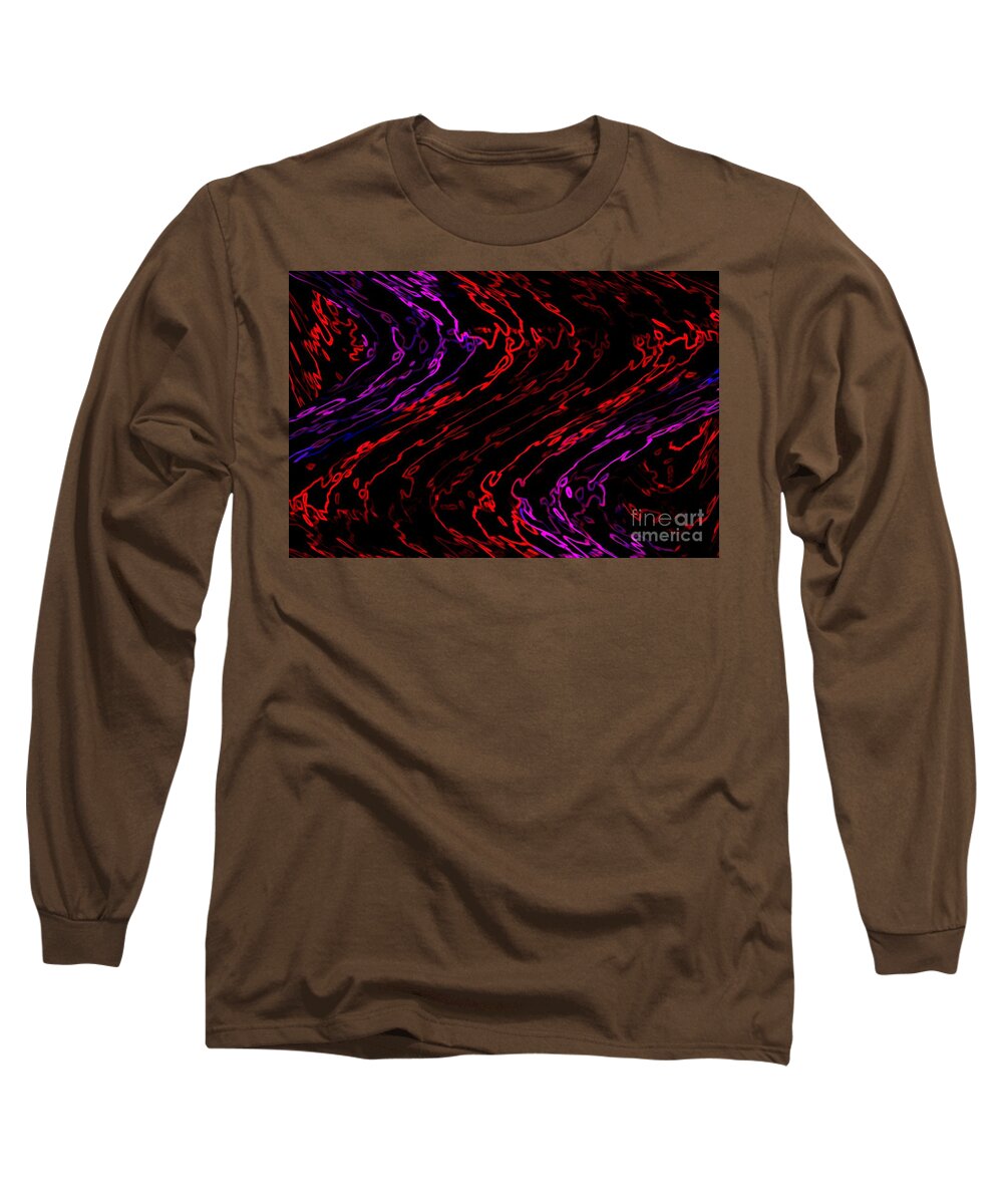 Wave Long Sleeve T-Shirt featuring the digital art Digital Wave by Bill King