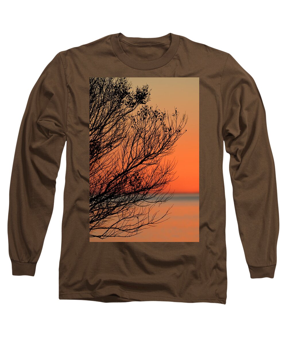 Sunset Long Sleeve T-Shirt featuring the photograph Fiery Sunset at St. Marks by Carla Parris