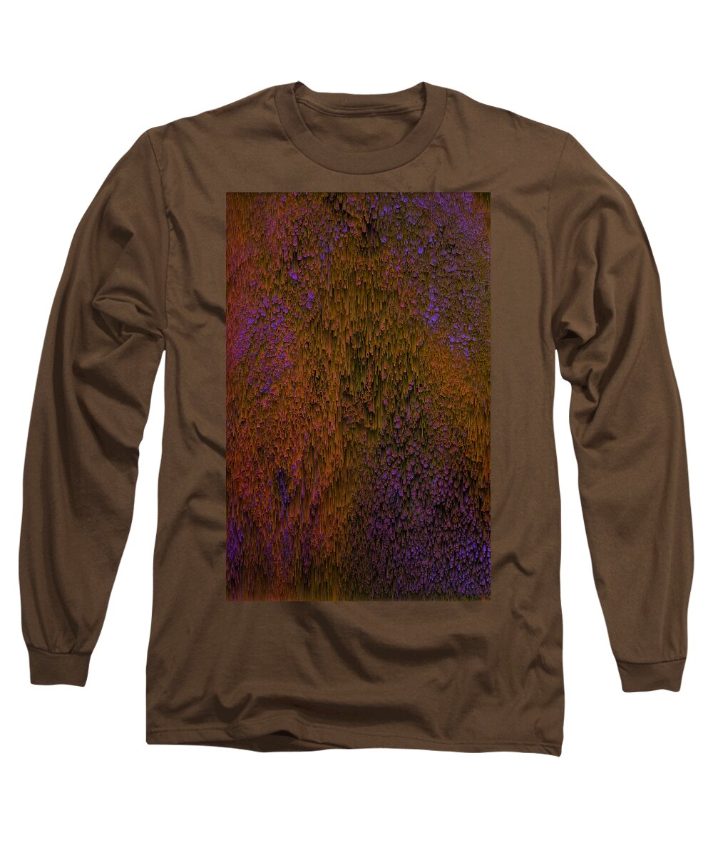 Glitch Long Sleeve T-Shirt featuring the digital art Flower Shower - Pixel Art by Jennifer Walsh