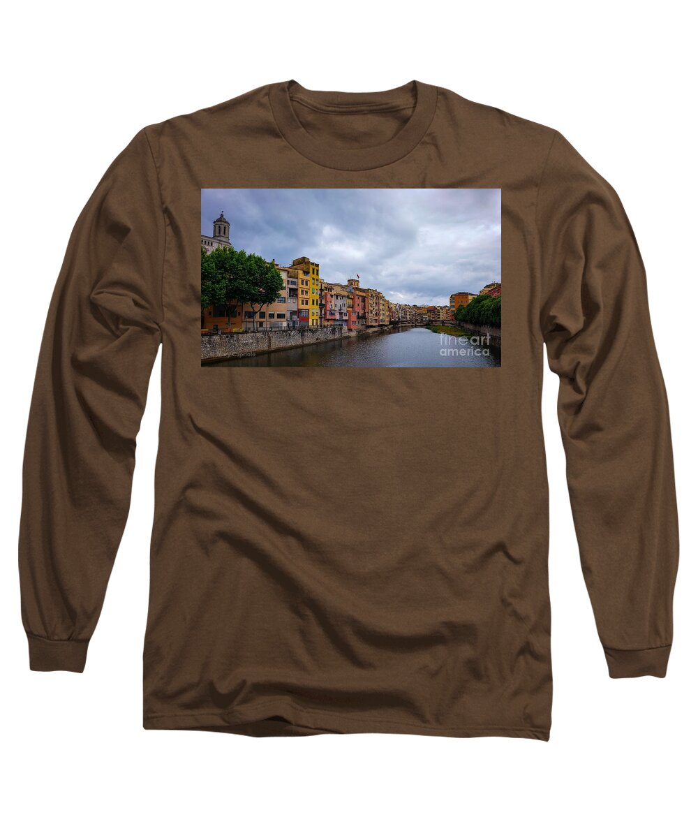 Girona Long Sleeve T-Shirt featuring the photograph Girona Spain by Mary Capriole