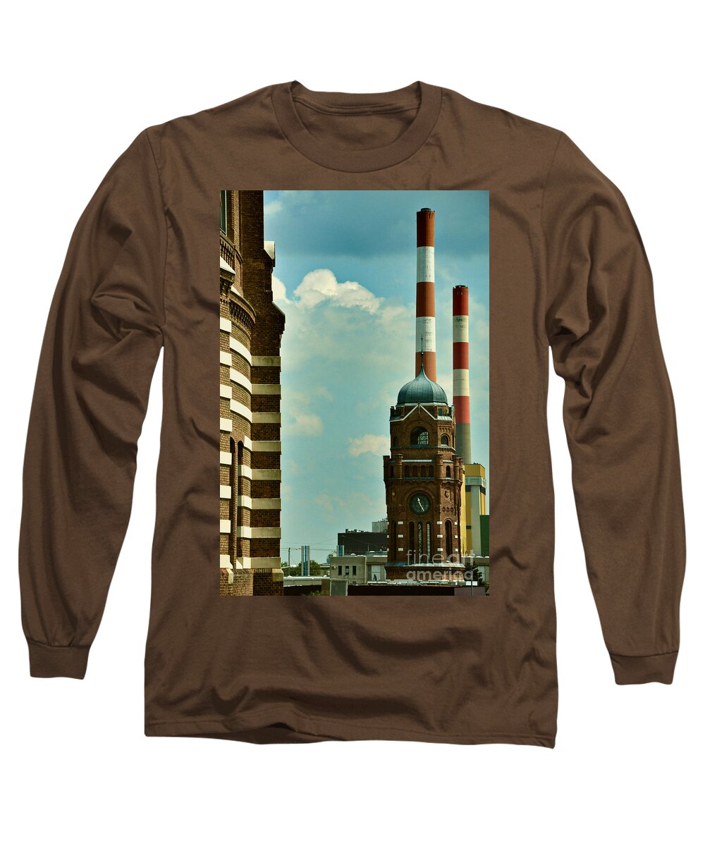 Austria Long Sleeve T-Shirt featuring the photograph Industrial Vienna by Yavor Mihaylov