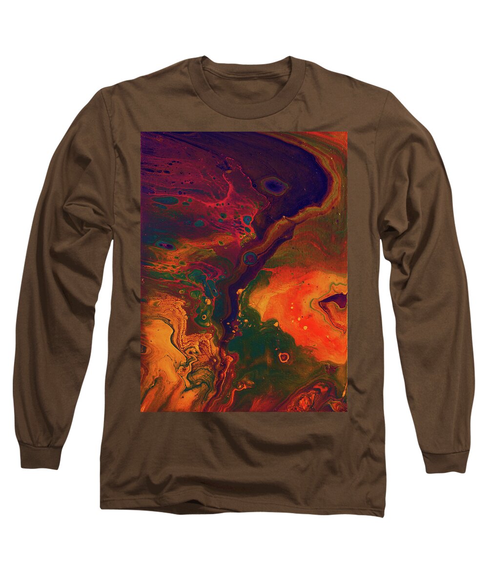 Fluid Long Sleeve T-Shirt featuring the painting Insanity by Jennifer Walsh
