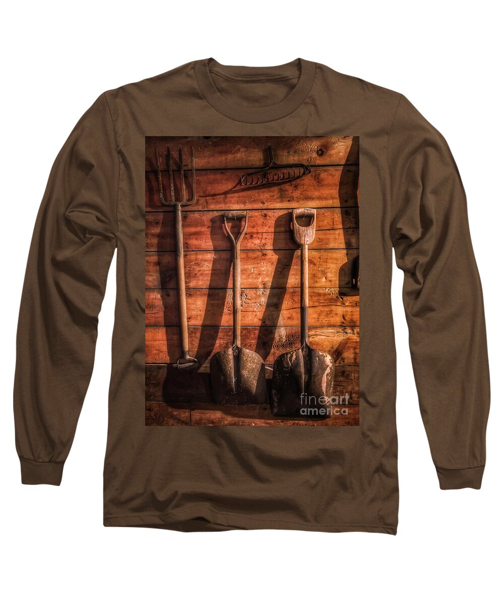 Farming Long Sleeve T-Shirt featuring the photograph Inside the Barn by David Rucker
