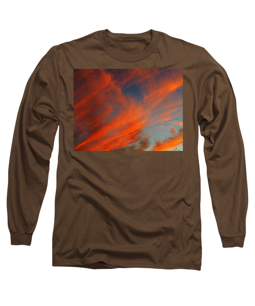 Red Sky Long Sleeve T-Shirt featuring the photograph September Clouds at Sunset by Mike McBrayer