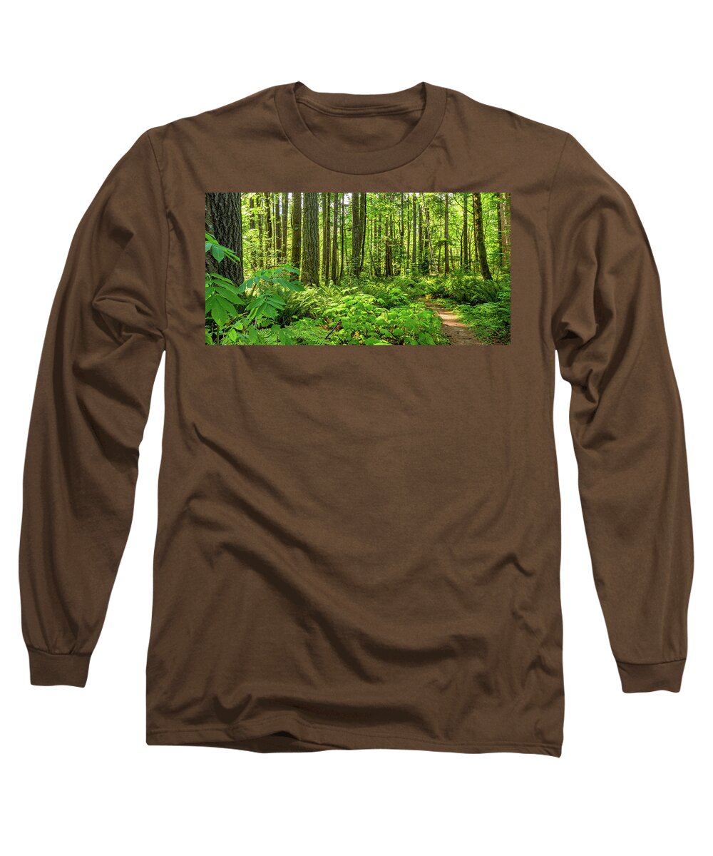 Landscapes Long Sleeve T-Shirt featuring the photograph Stroll Among The Trees by Claude Dalley