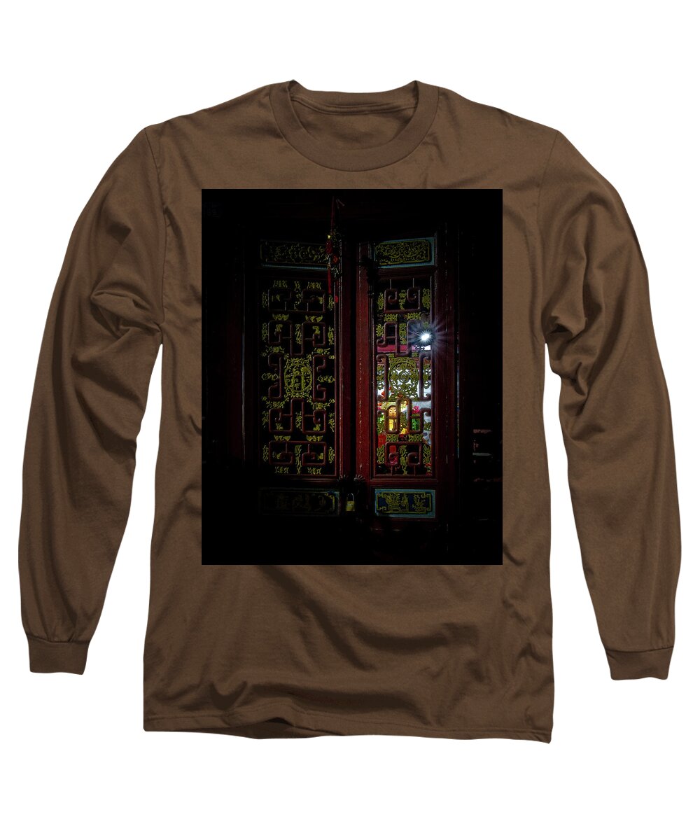 Doorway Long Sleeve T-Shirt featuring the photograph Temple Doorway on Old West Street by William Dickman