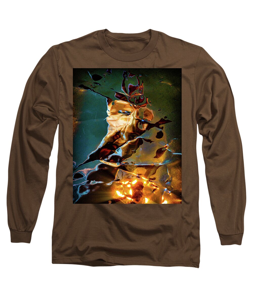 Abstract Long Sleeve T-Shirt featuring the digital art The Firestarter by Liquid Eye
