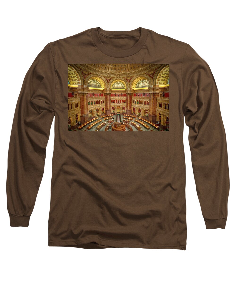 The Library Of Congress Long Sleeve T-Shirt featuring the photograph The Library of Congress by C Renee Martin