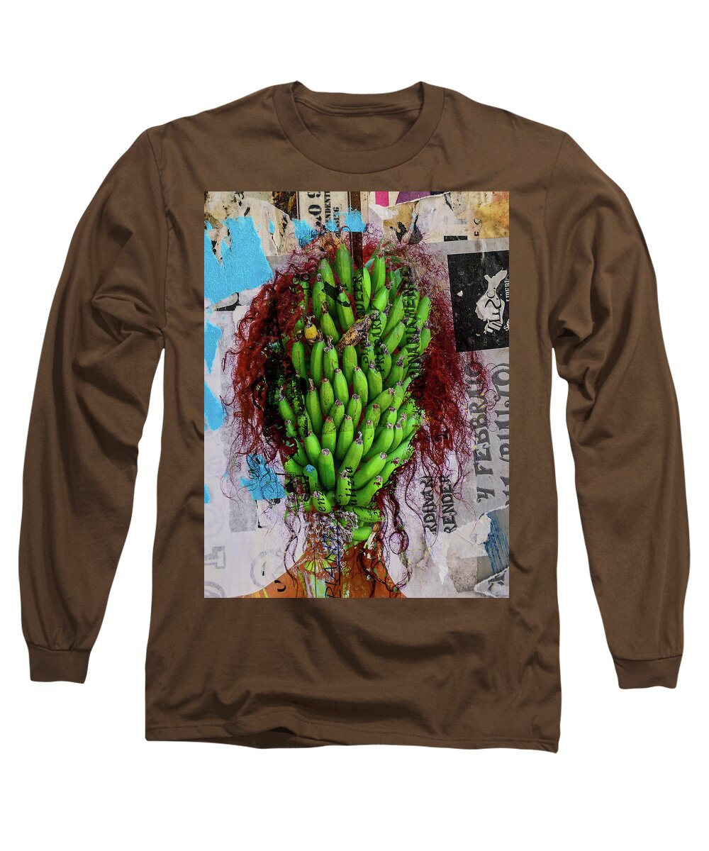 Woman Long Sleeve T-Shirt featuring the digital art Thinking of bananas by Gabi Hampe