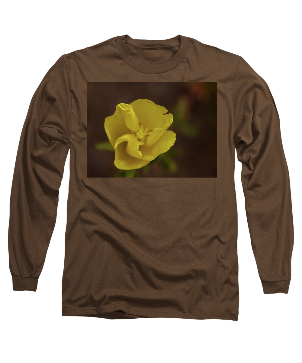 Yellow Flower Long Sleeve T-Shirt featuring the photograph Yellow flower close up by Chance Kafka