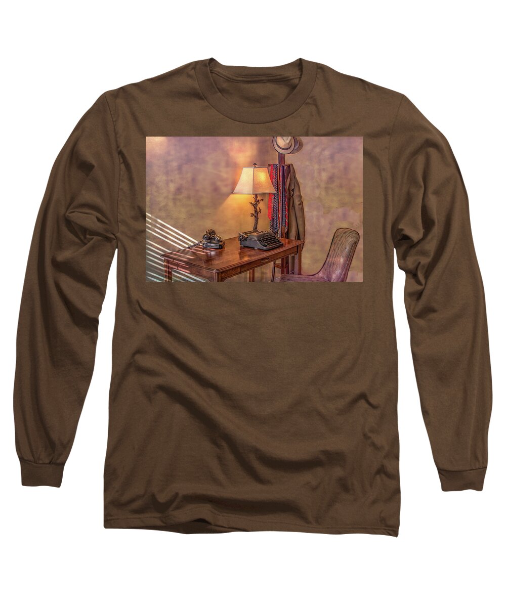 Manual Typewriter Long Sleeve T-Shirt featuring the photograph Yesterday by Marcy Wielfaert