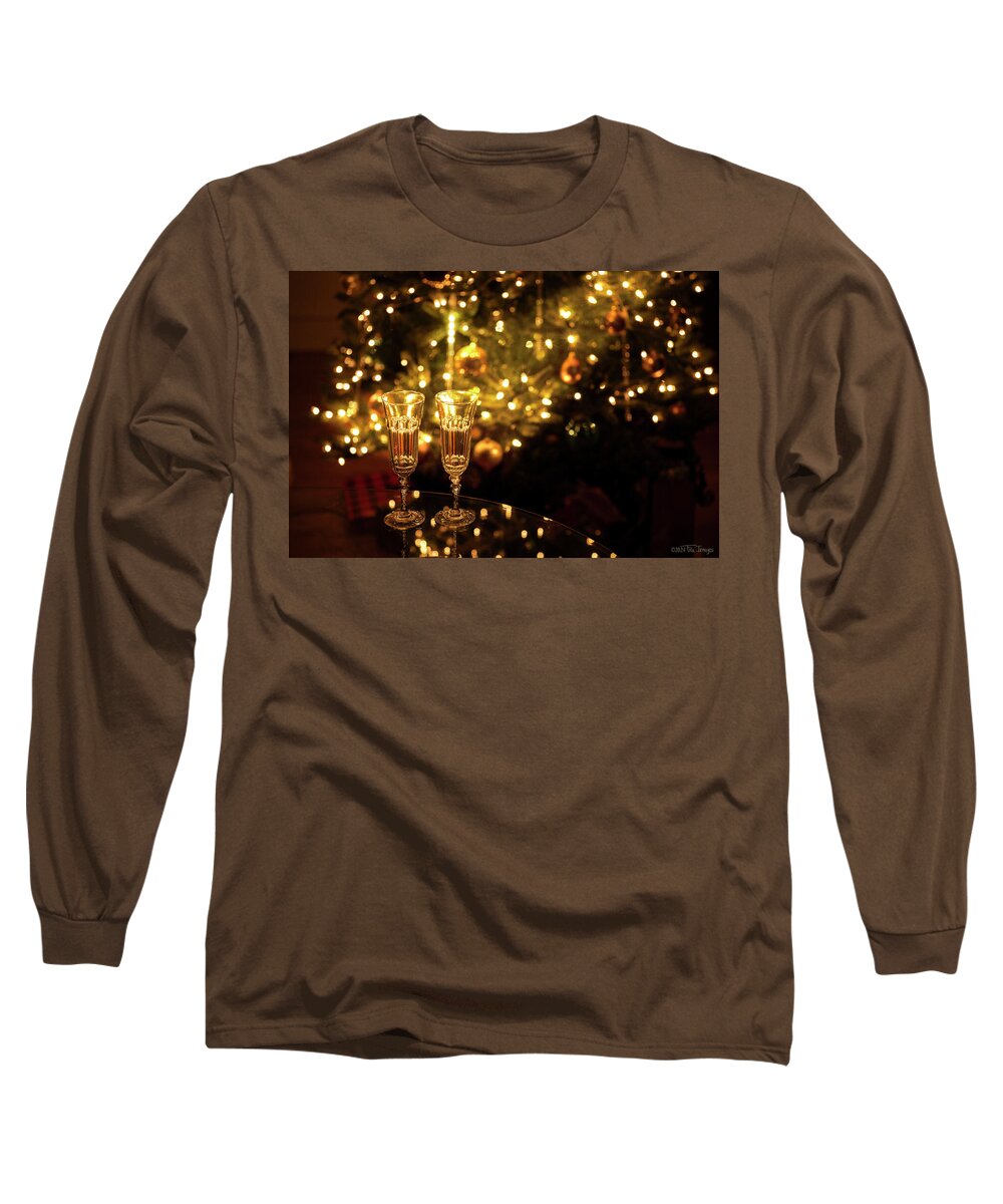 Celebration; Glassware; Stemware; Champagne; Artwork Long Sleeve T-Shirt featuring the photograph Celebrate II by TruImages Photography