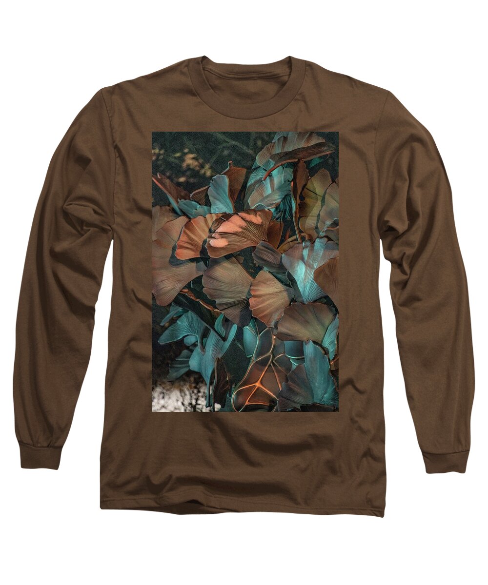 Ginkgo Long Sleeve T-Shirt featuring the photograph Falling Leaves #1 by David Bearden