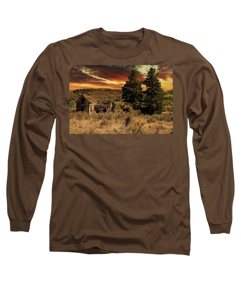 Abandoned Long Sleeve T-Shirt featuring the photograph Abandoned at Sunset by Mark Joseph