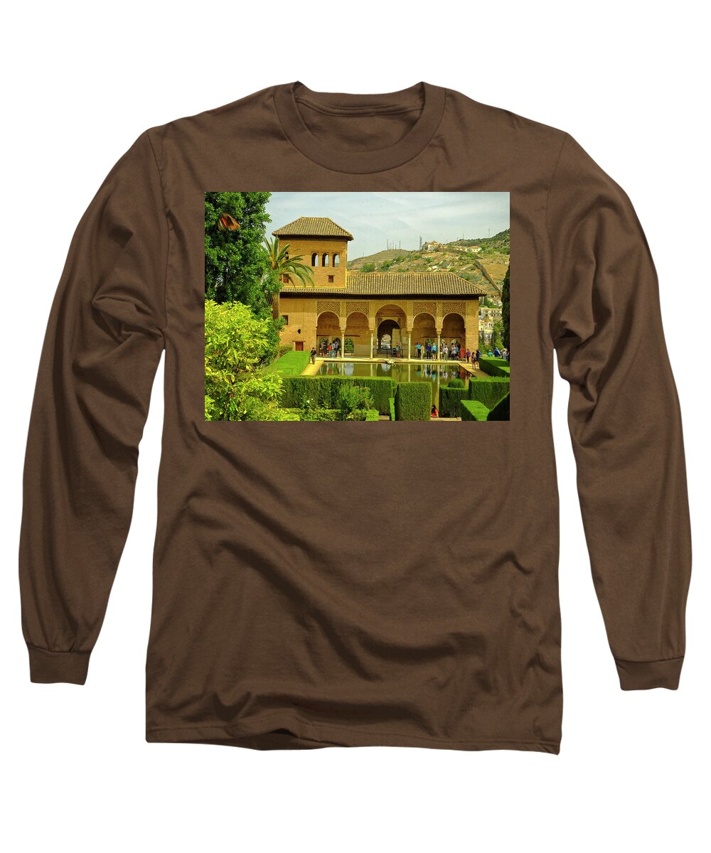 Alcazaba Long Sleeve T-Shirt featuring the photograph Alcazaba de Malaga by Bill Barber