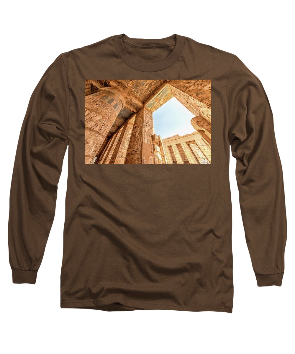 Ancient Long Sleeve T-Shirt featuring the photograph Architecture in Luxor by Manjik Pictures