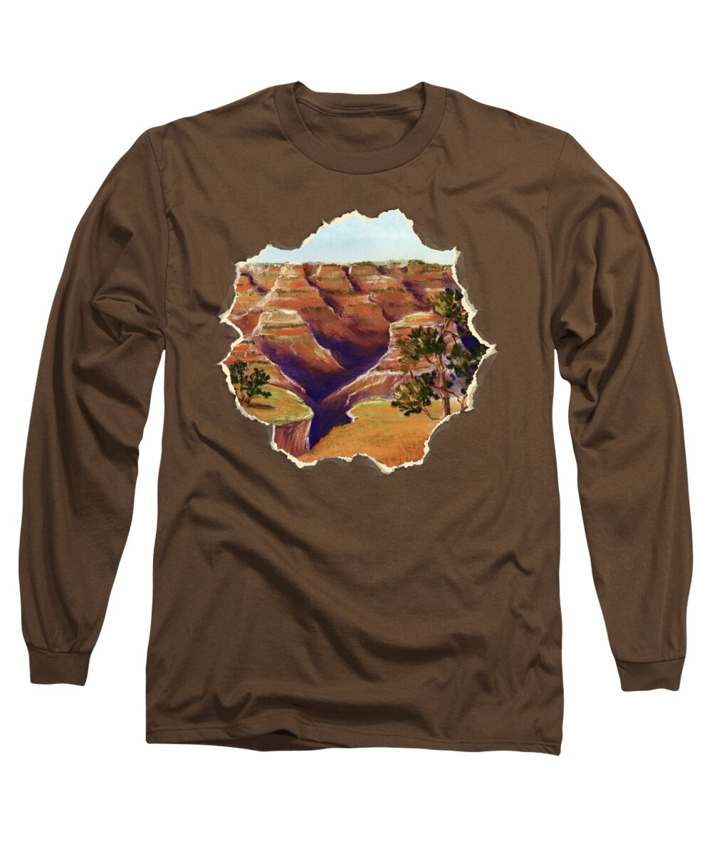 Grand Long Sleeve T-Shirt featuring the painting Grand Canyon by Anastasiya Malakhova