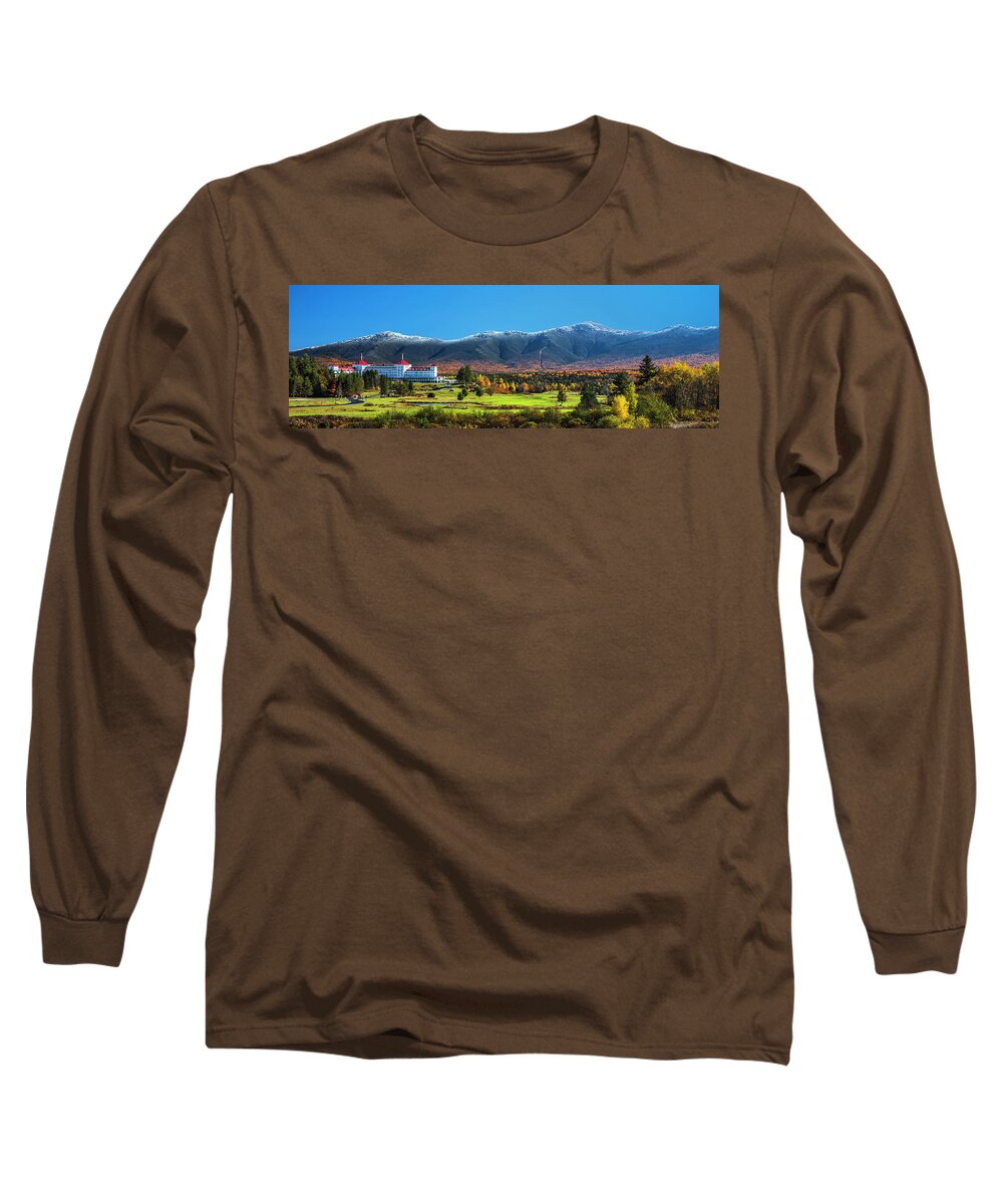 Autumn Long Sleeve T-Shirt featuring the photograph Autumn at the Mount Washington Pano by White Mountain Images