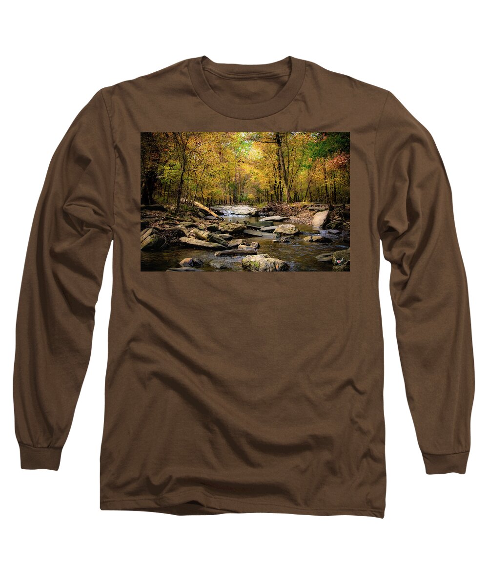 Creek Long Sleeve T-Shirt featuring the photograph Autumn Creek by Pam Rendall