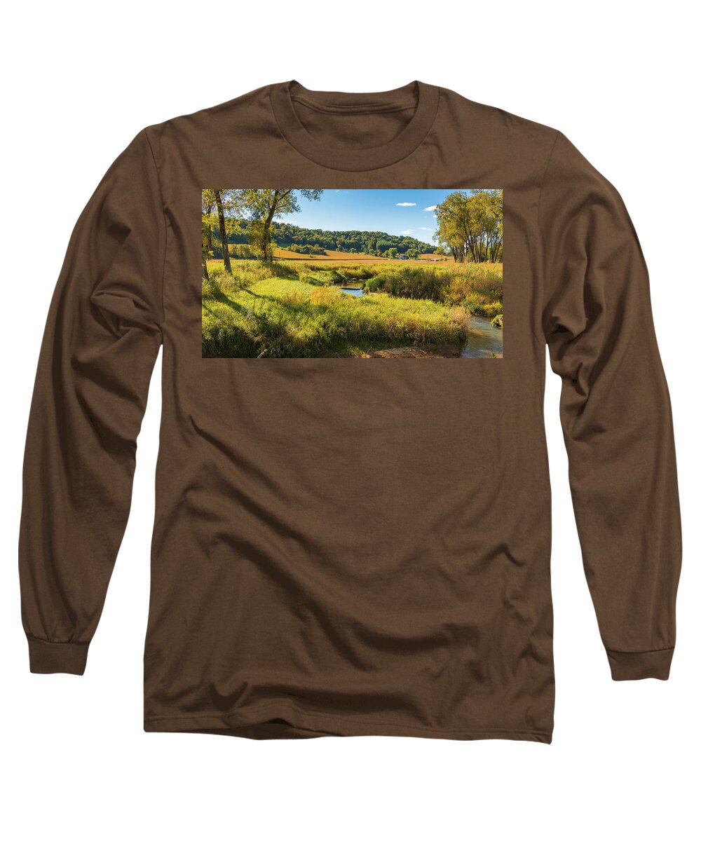Autmn Long Sleeve T-Shirt featuring the photograph Autumn Spring Creek by Mark Mille