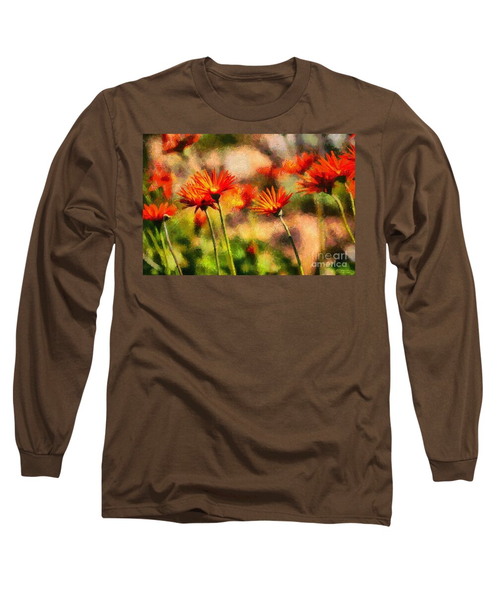 Barberton Daisies Long Sleeve T-Shirt featuring the photograph Barberton Daisies by Eva Lechner