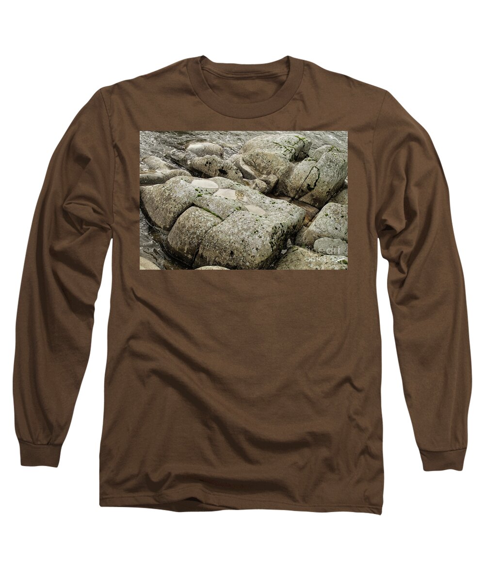 Boulder Long Sleeve T-Shirt featuring the photograph Boulders on the Banks by Theresa Fairchild