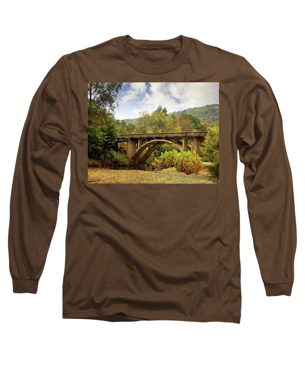Ozark National Scenic Riverways Long Sleeve T-Shirt featuring the photograph Bridge at Sinking Creek by Marty Koch