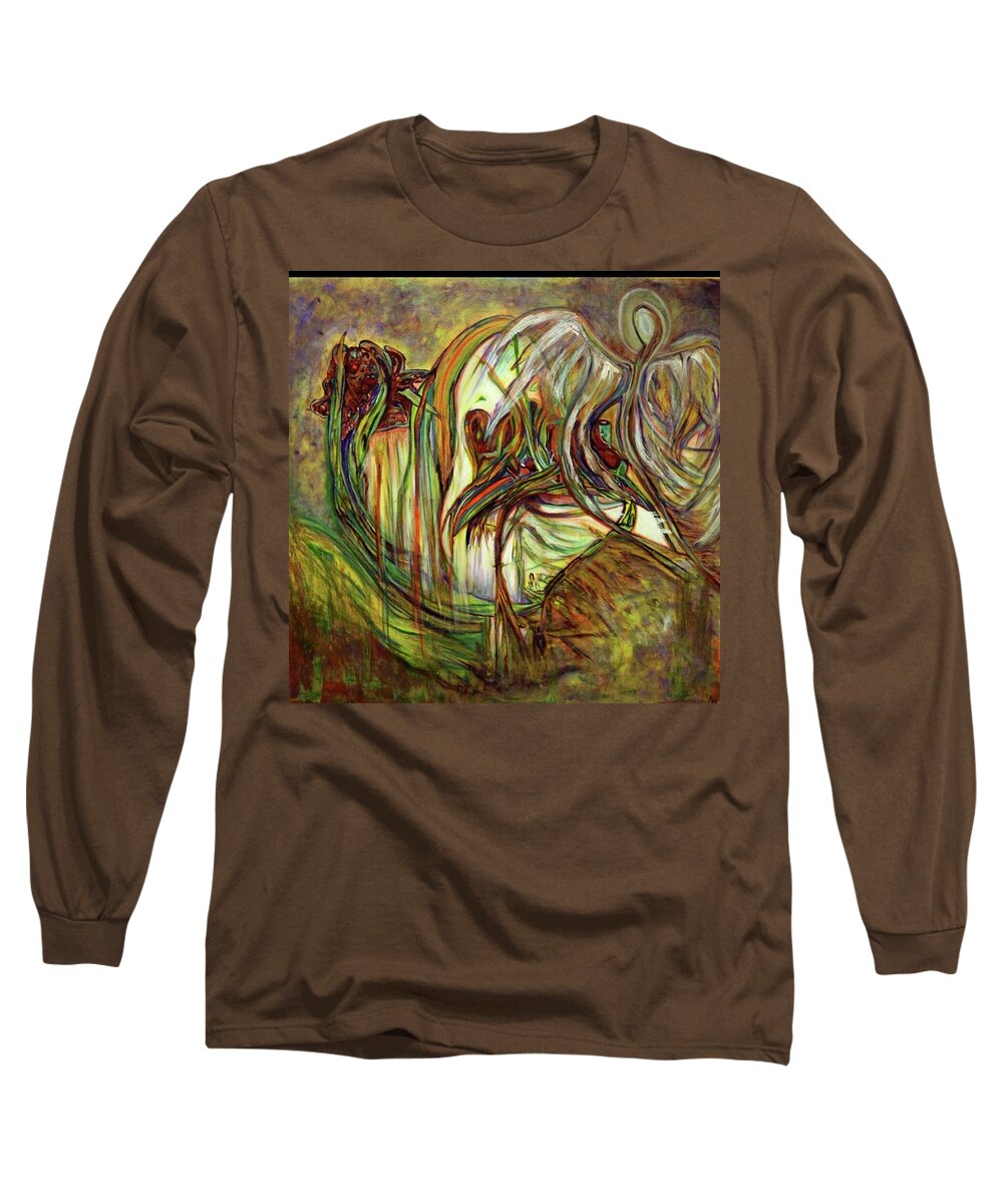 Original Long Sleeve T-Shirt featuring the painting Bringers of the Dawn by Karen Lillard
