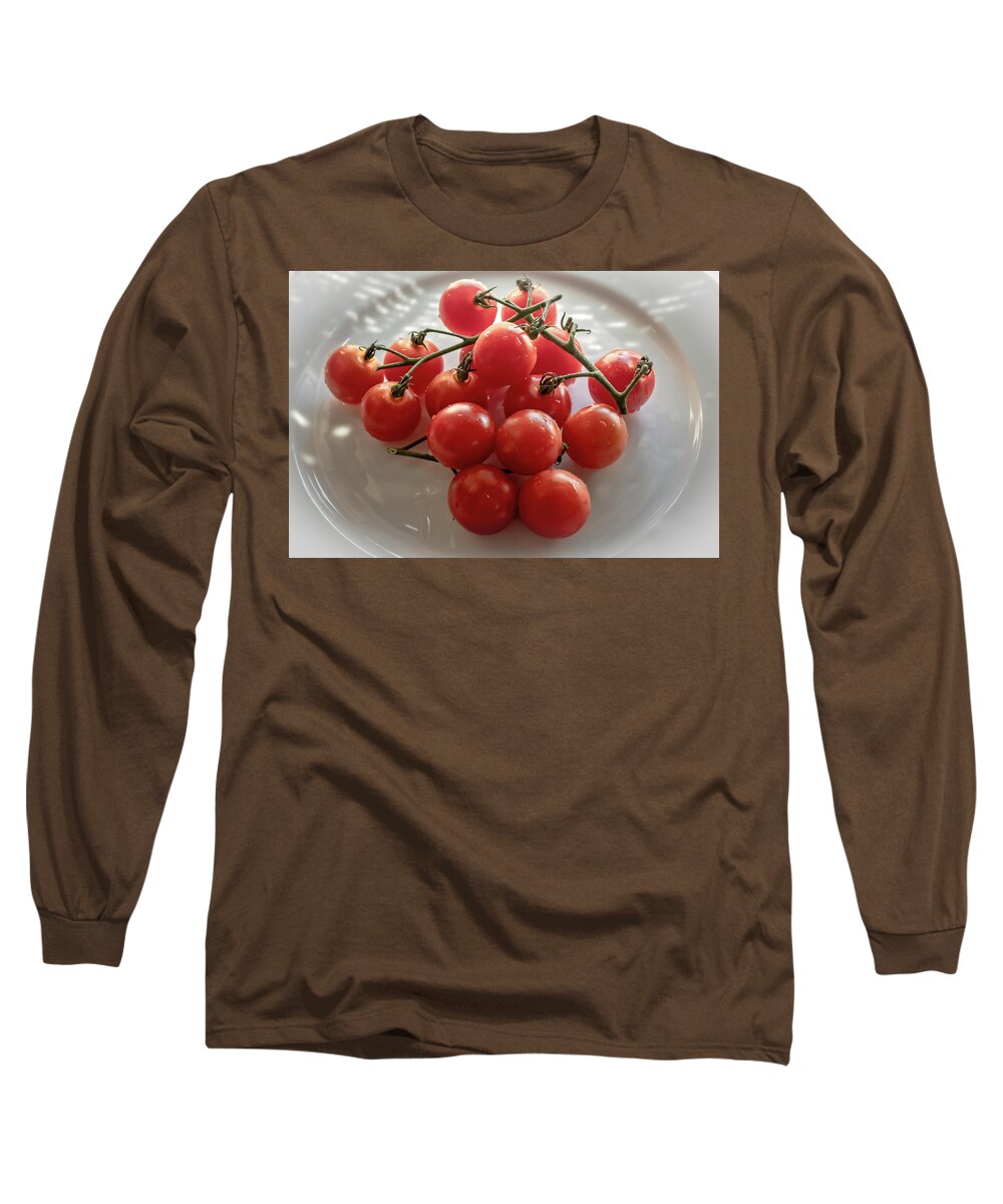 Cherry Tomatoes Long Sleeve T-Shirt featuring the photograph Cherry Tomatoes by Alison Frank