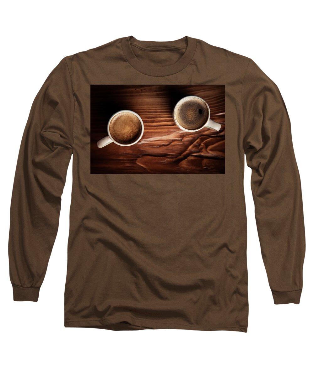 Cafe Long Sleeve T-Shirt featuring the photograph Deeply Coffee by Monte Arnold