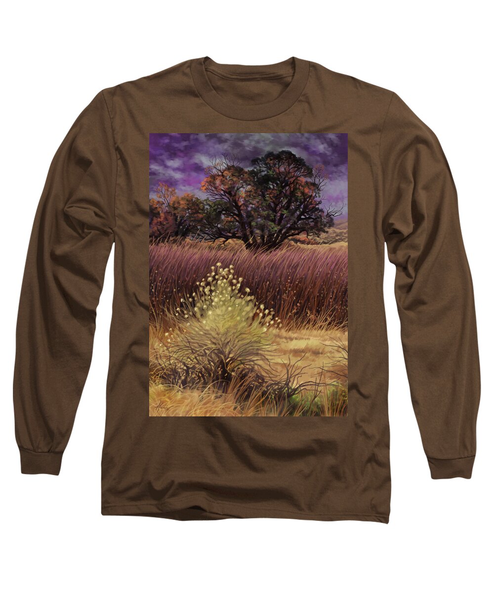 Nature Long Sleeve T-Shirt featuring the painting Diamond in the rough by Hans Neuhart