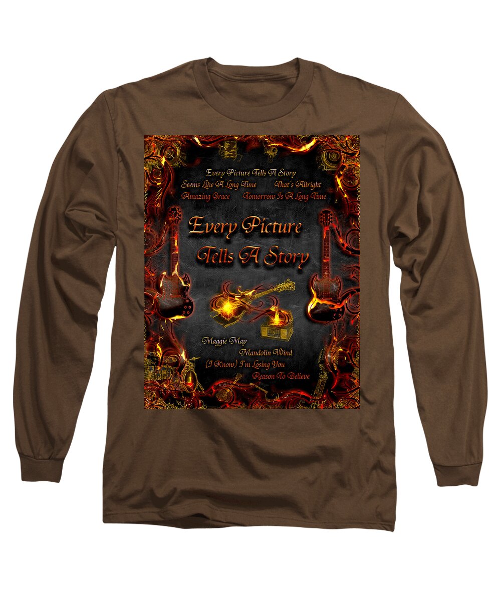 Every Picture Tells A Story Long Sleeve T-Shirt featuring the digital art Every Picture Tells A Story by Michael Damiani