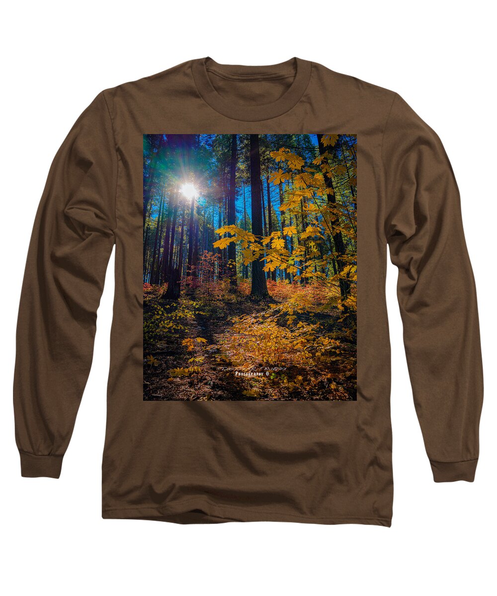 Landscape Long Sleeve T-Shirt featuring the photograph Fall colors in the Sierrras by Devin Wilson