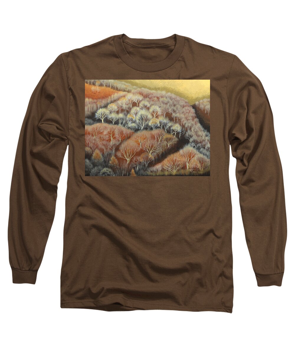 Tapestry Long Sleeve T-Shirt featuring the painting Fall Tapestry by Adrienne Dye
