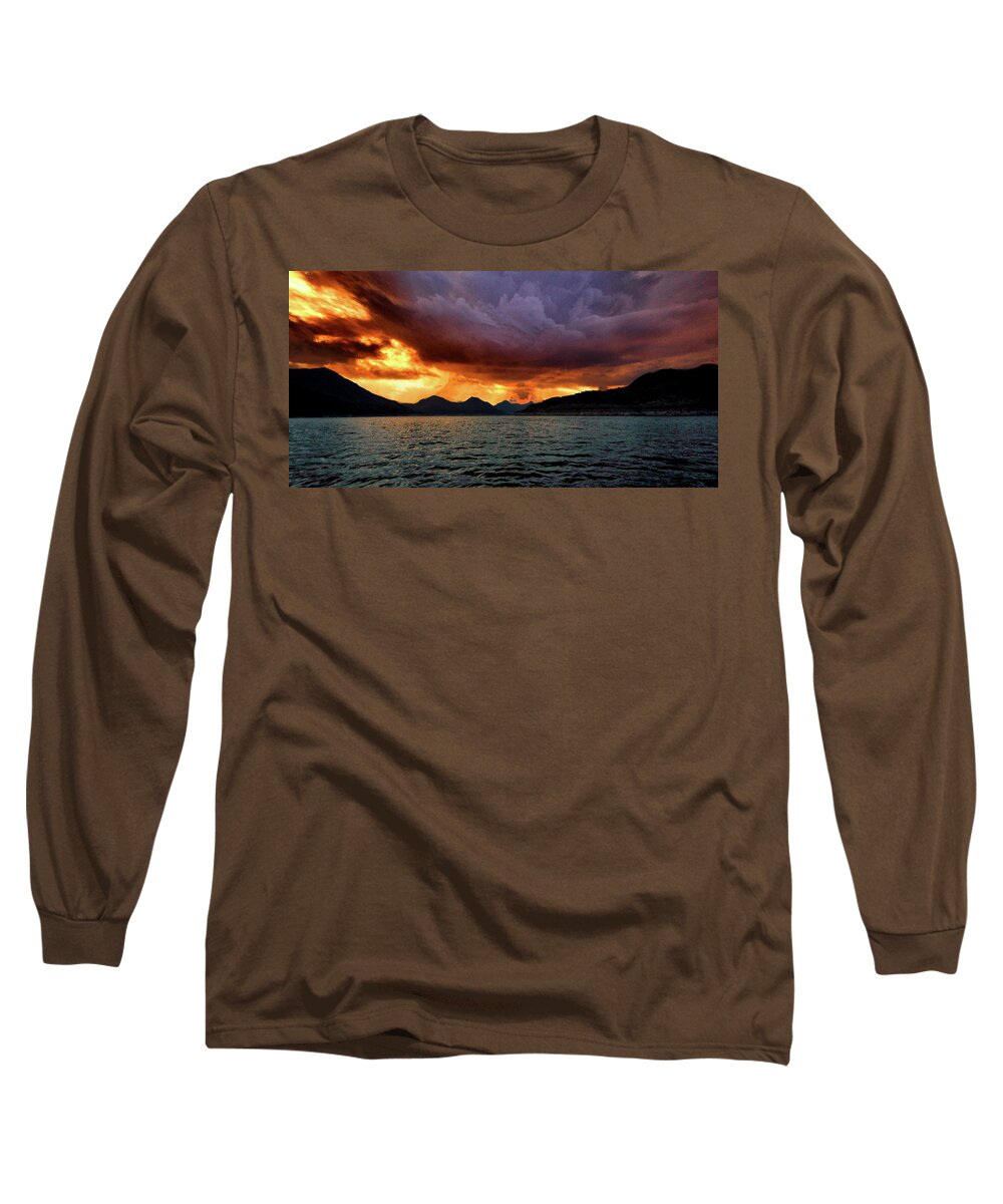 Mountain Long Sleeve T-Shirt featuring the photograph Fire Mountain by Montez Kerr