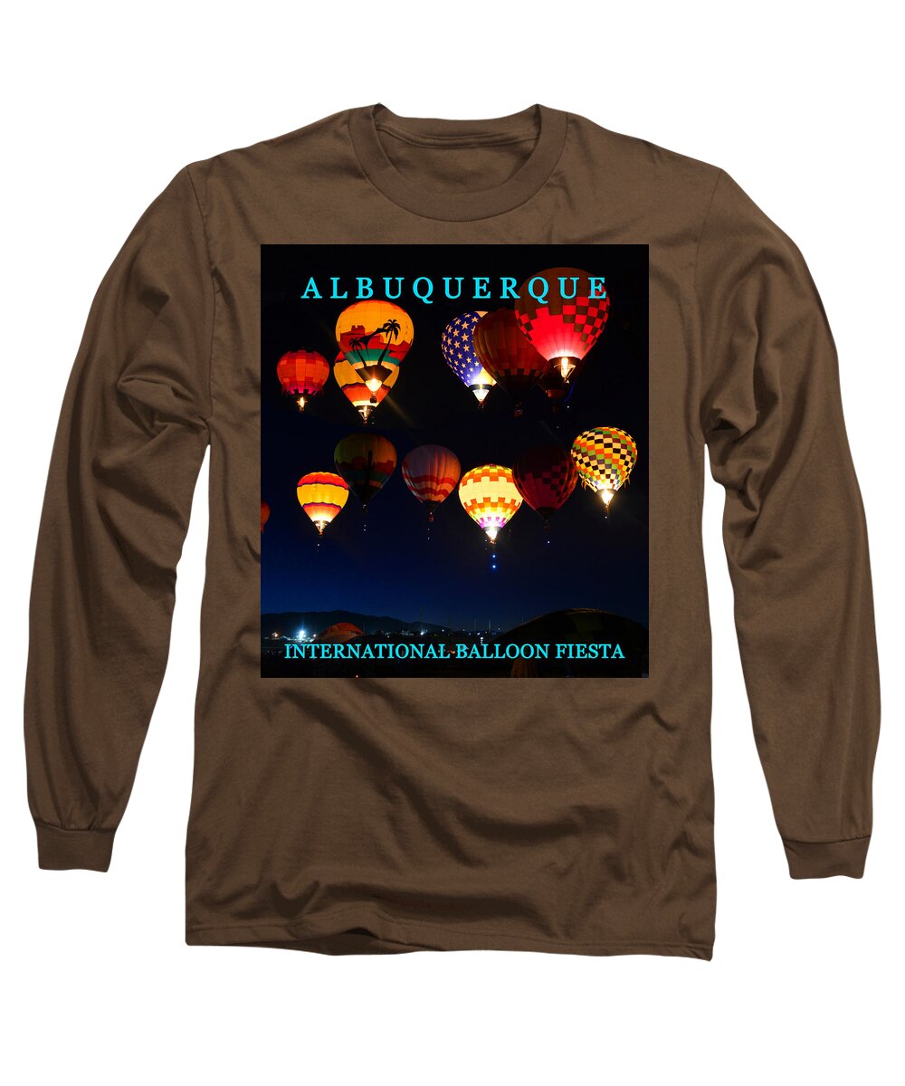 Albuquerque International Balloon Fiesta Long Sleeve T-Shirt featuring the photograph First wave at the fiesta by David Lee Thompson