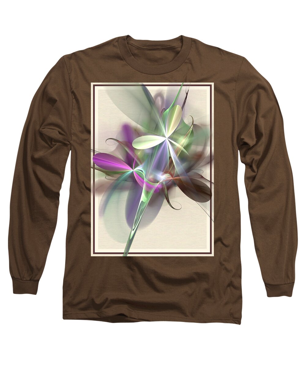 Valentine Long Sleeve T-Shirt featuring the digital art Flowers For You by Svetlana Nikolova