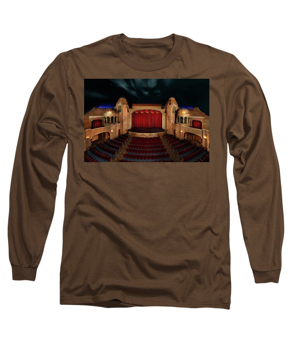 Theater Long Sleeve T-Shirt featuring the photograph Historic Paramount Theatre by Steve Templeton