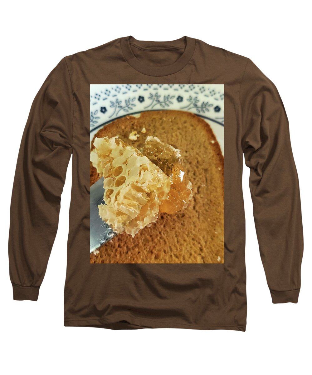 Food Long Sleeve T-Shirt featuring the photograph Honeycomb by Annalisa Rivera-Franz
