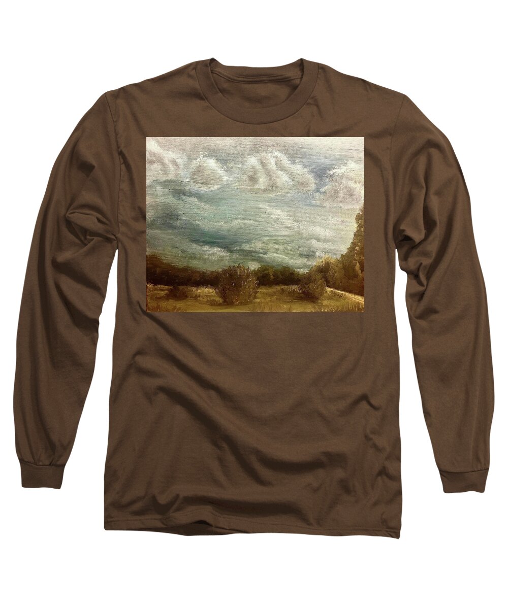 Texas Long Sleeve T-Shirt featuring the painting Incoming by Susan L Sistrunk