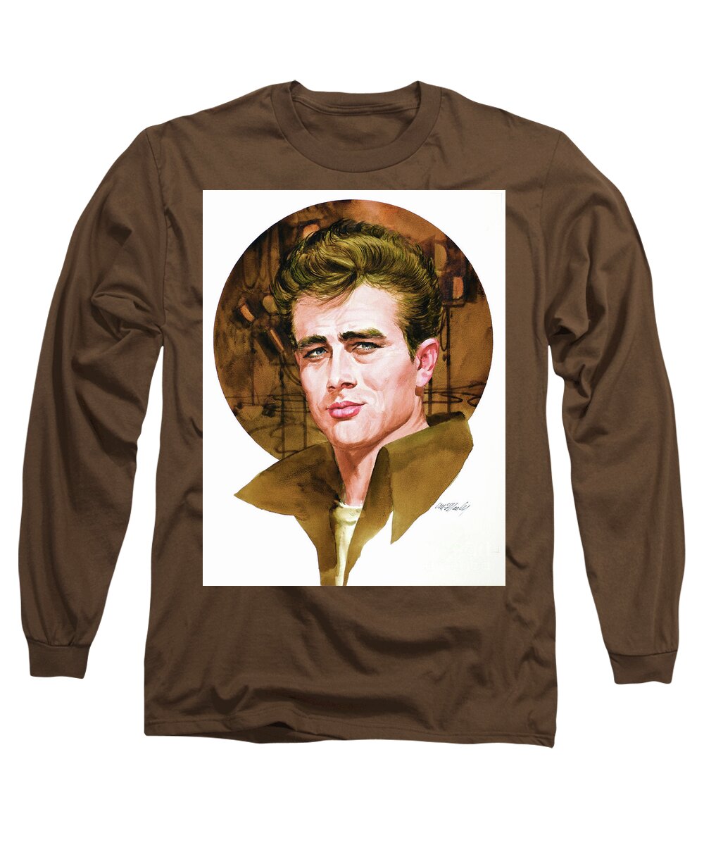 Tom Mcneely Long Sleeve T-Shirt featuring the painting James Dean by Tom McNeely