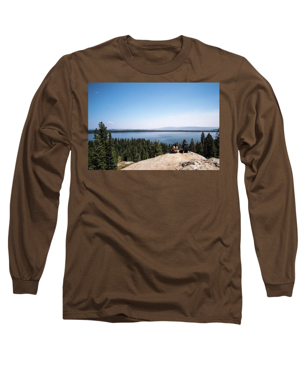 Wyoming Long Sleeve T-Shirt featuring the photograph Lake in Grand Teton #3 by Alberto Zanoni