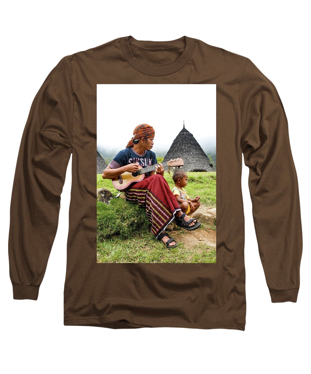 Wae Rebo Long Sleeve T-Shirt featuring the photograph Lullaby - Wae Rebo Village. Flores, Indonesia by Earth And Spirit