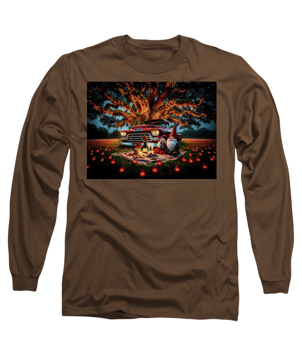 Magical Long Sleeve T-Shirt featuring the digital art Lulu and Gigglefoot's Romantic Valentine by Bill and Linda Tiepelman