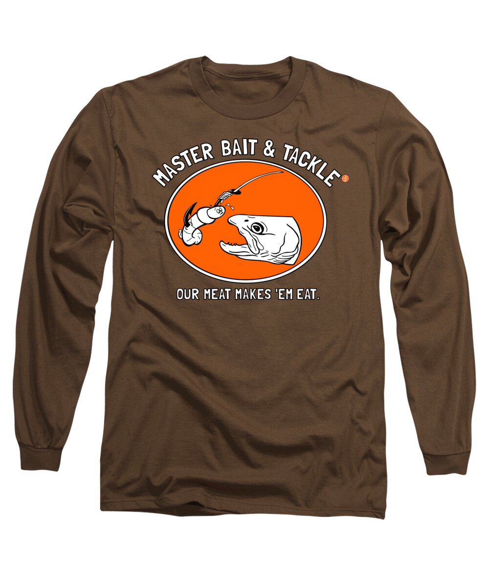 Master Bait and Tackle Decal Long Sleeve T-Shirt by David Burgess