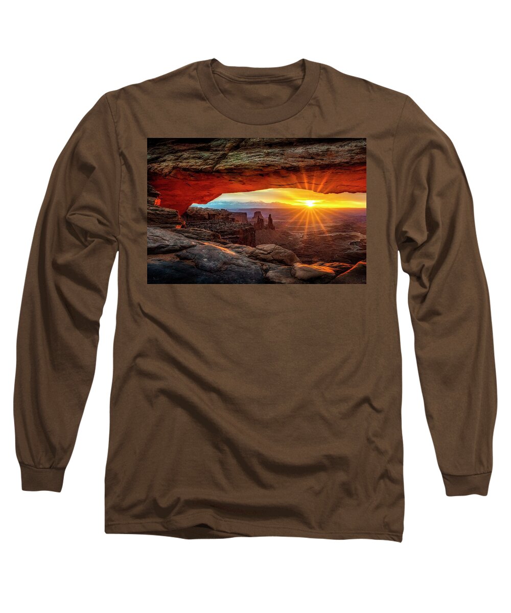Landscape Long Sleeve T-Shirt featuring the photograph Mesa Arch at Sunrise by Michael Ash