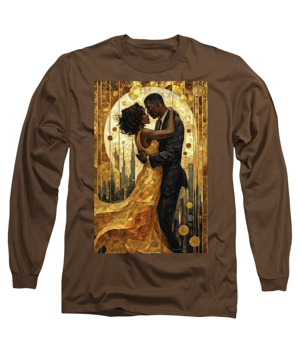 African American Dance Long Sleeve T-Shirt featuring the digital art Moonlight Dance by William Ladson